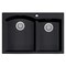 Alfi Brand Black 33" Dbl Bowl Drop In Granite Composite Kitchen Sink AB3320DI-BLA - alternate 2